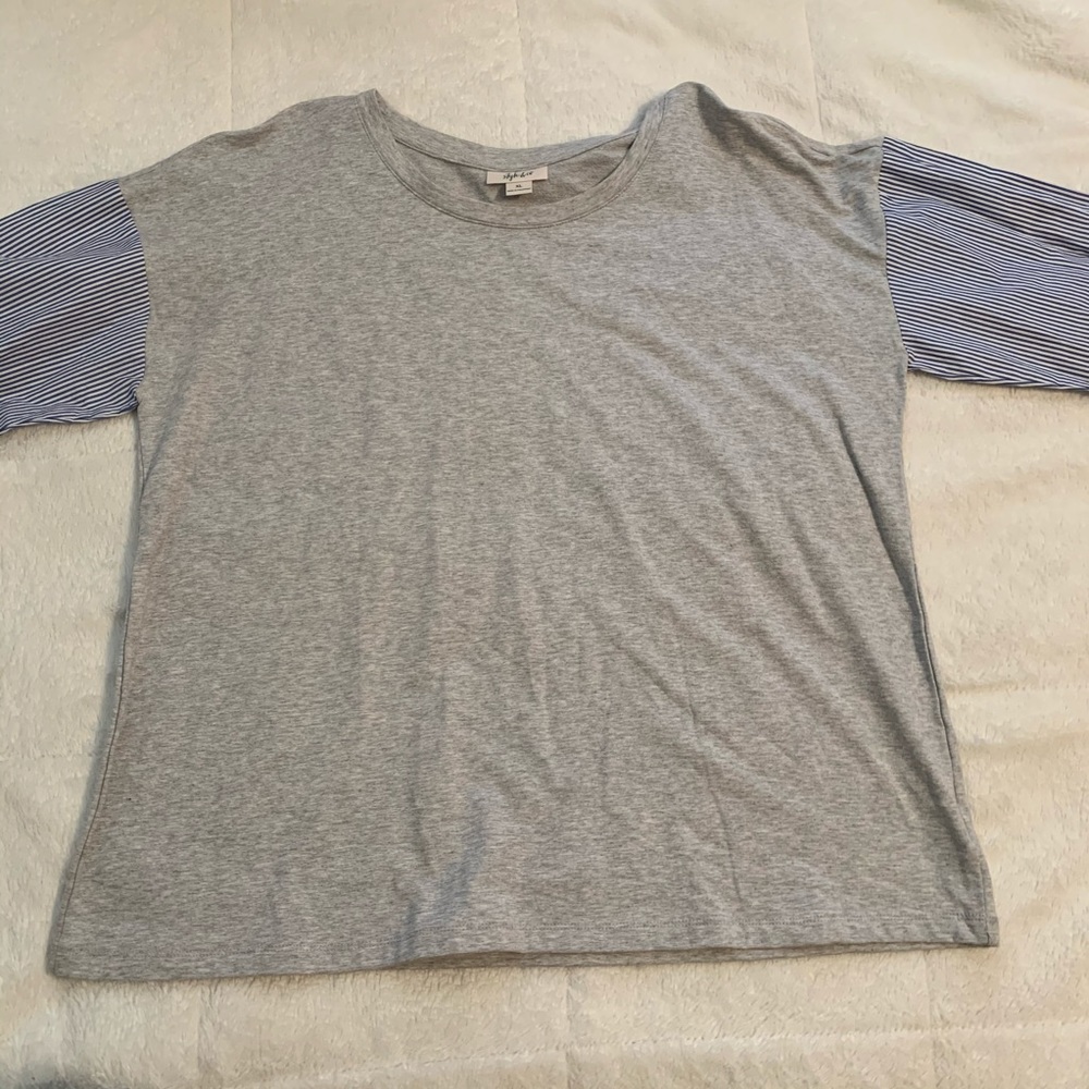 Pinstripe sleeve top